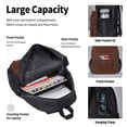 thumbnail image 4 of Easygdp Dark Brown Glitter Mochila para Niños y Niñas con Set de Caja de Almuerzo y Estuche para Lápices 3 en 1, Mochila Escolar Estampada para Adolescentes, 4 of 7
