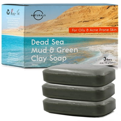 Buy Dead Sea Mud Salt Natural Bar Soap, Minerals Face & Body Cleanser