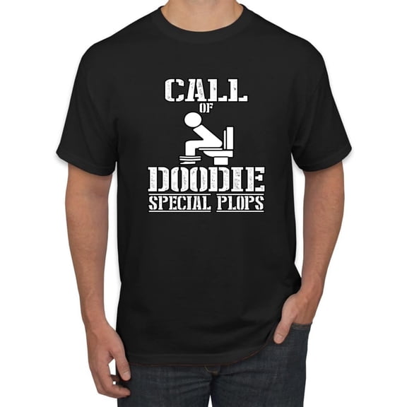 Men's Parody T-Shirt - Call of Doodie Spec Ops Funny CoD Logo Graphic Tee, Casual Gamer Humor Apparel for Fans (Iconic Signature)