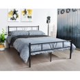 thumbnail image 2 of Metal Heavy Duty Metal Bed Frame Platform Bed with Headboard and Footboard Queen, 2 of 5
