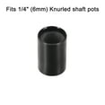 thumbnail image 3 of Uxcell Potentiometer Knob Knurled Shaft Aluminum 6mm Dia 0.39" x 0.59"  Black 10pack, 3 of 3