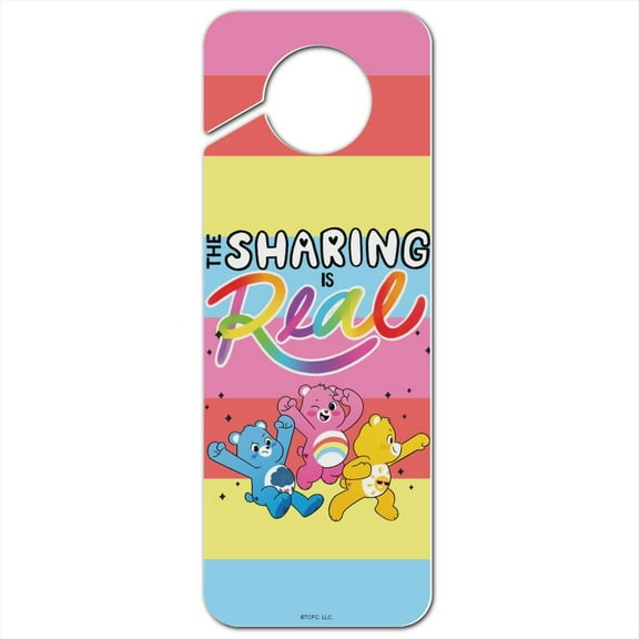 Care Bears: Unlock the Magic The Sharing is Real Plastic Door Knob Hanger Sign