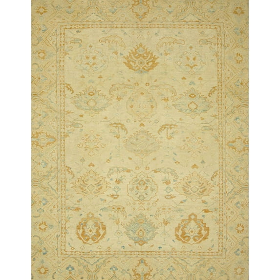 Ahgly Company Machine Washable Indoor Rectangle Abstract Gold Area Rugs, 8' x 12'