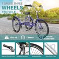 thumbnail image 2 of ABORON 20/24/26 inch Adult Tricycle,3 Wheel Bike Adults,Three Wheels Cruiser Bike 3 Wheels,1/7 Speed,Cargo Basket,Multiple Colors, 2 of 8