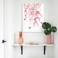 thumbnail image 3 of Canvas Wall Art, Pink Flowers Butterfly Framed Canvas Prints for Bedroom Living Room, Watercolor Spring Botanical Branch Gallery Wrapped Wall Decor for Home Office, Gifts, 12"x18" Ship Next Day, 3 of 6