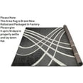 thumbnail image 5 of HR Geometric Stripes Area Rug 8x10 [7'.5" x 10'.5"] Contemporary Modern Black & Grey Carpet Comfy shed Free Stain Resistant, 5 of 9