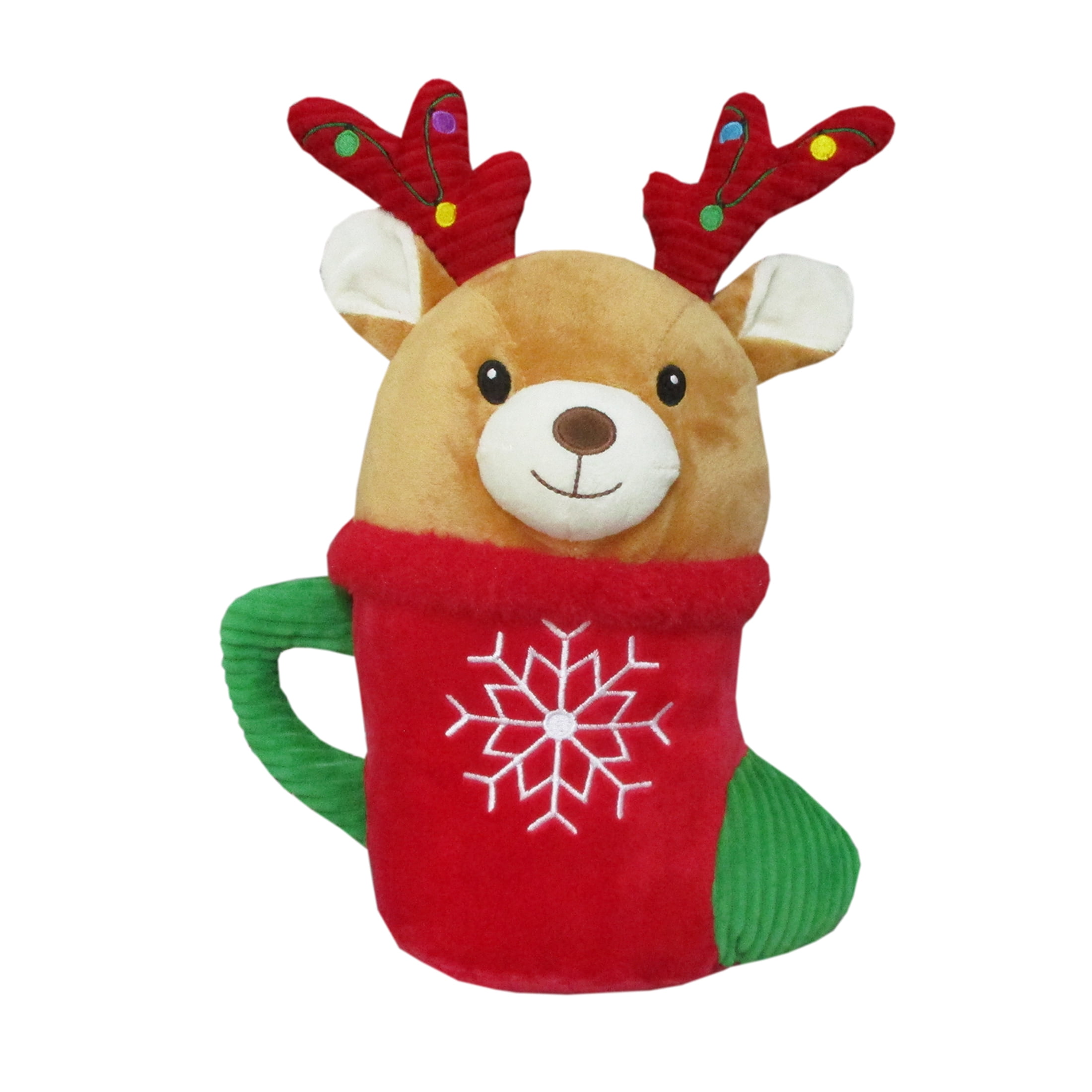 Vibrant Life Dog Toys  Moose Cup Plush,  Brown, Medium Pet Toy