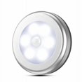 thumbnail image 1 of Gabinete/gabinete LED de 6 noches, luz Led con detección de movimiento con Base magnética para vitrina de escalera de cocina, color blanco, 1 of 4