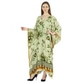 thumbnail image 3 of Moomaya Printed Rayon Turkish Maxi Kaftan For Women Beachwear Bikini Cover Up Resort Dress, 3 of 7