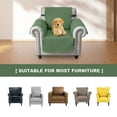 thumbnail image 6 of Eurhowing Recliner Chair Cover Waterproof, Non-Slip Couch Protector, Reversible Quilted Sofa Slipcover with Elastic Straps for Pets Kids, 21 Inch, Green, 6 of 7