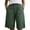 Green, variant on Long Shorts for Women Knee Length Linen Bermuda Shorts Baggy Casual High Waist Drawstring Wide Leg Beach Resort Pants