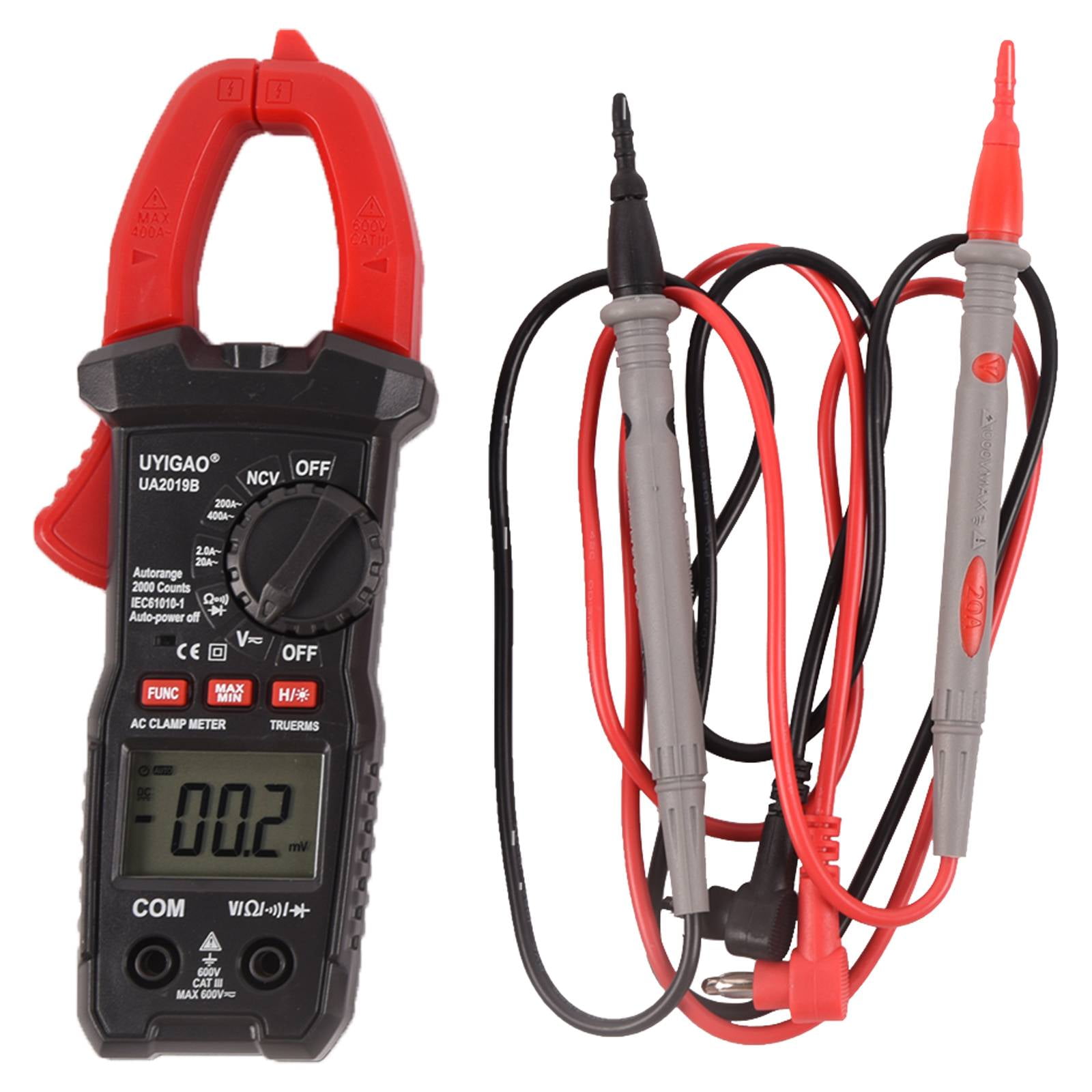 DAWOT Digital Clamp Meter TRMS 2000 Counts, UA2019B Clamp Multimeter AC