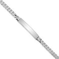 thumbnail image 5 of 14K White Gold Flat Curb Link ID Bracelet, 5 of 6