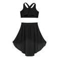 thumbnail image 4 of vastwit Kids Girls Ballet Dance Outfits Sleeveless Crop Top High-Low Skirt Gymnastics Dancewear Black 14, 4 of 7