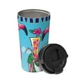thumbnail image 2 of Logiee Beach Flamingo Trio Print Stainless Steel Coffee Tumbler, Travel Coffee Mug, Insulated Coffee Mug with Lid, Spill Proof Coffee Cup, Portable Thermal Mug, 2 of 8