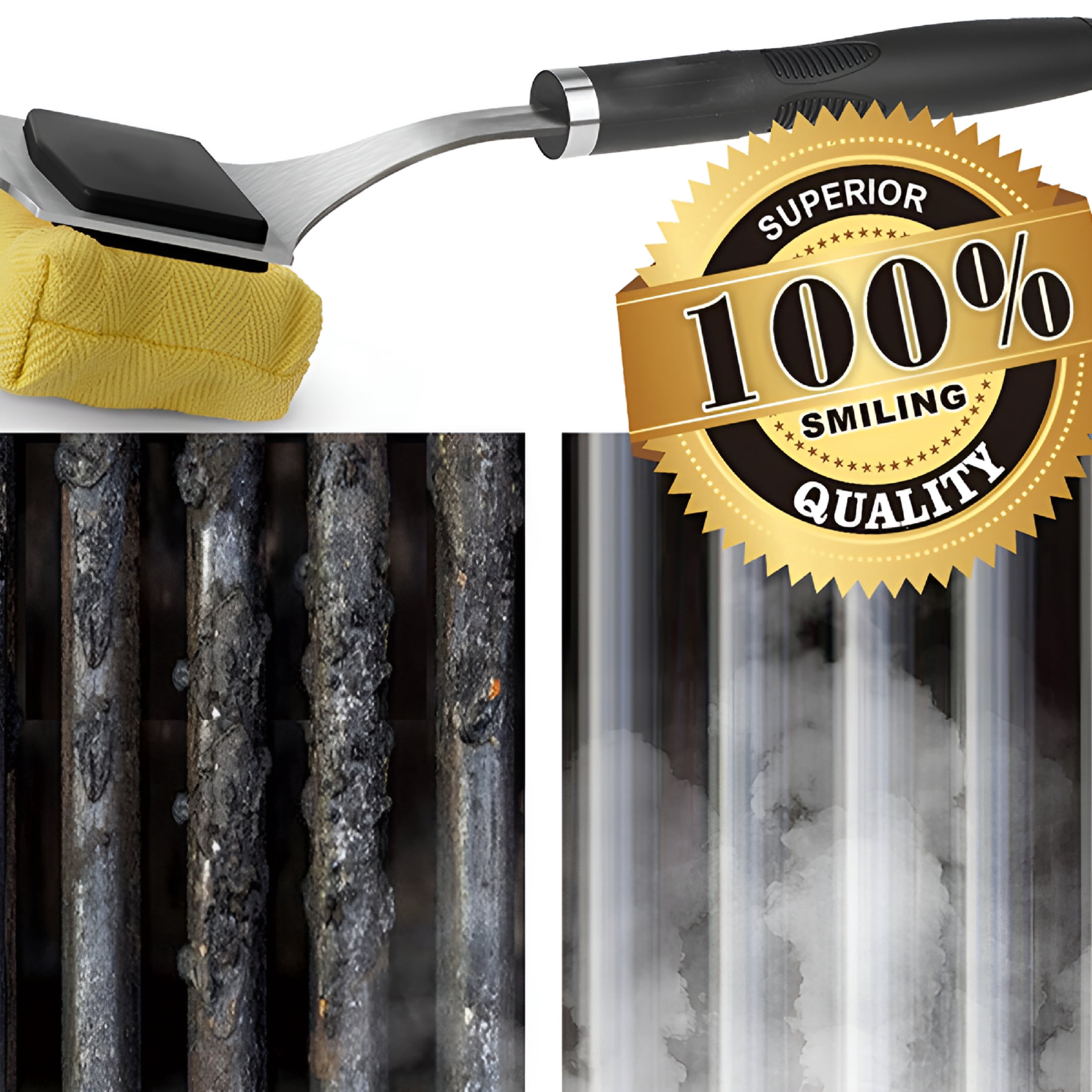 ACDANC Grill Brush Bristle Free for Outdoor Grill - Reinforced Grill Cleaner Scraper BBQ Brush - Safe BBQ Grill Cleaning Brush