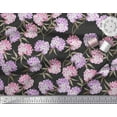 thumbnail image 2 of Soimoi Cotton Duck Fabric Leaves & Lilac Floral Print Fabric by The Yard 42 Inch Wide, 2 of 3