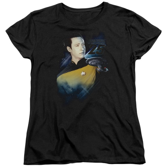 Star Trek Data 25Th Women's T-Shirt Black