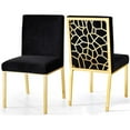 thumbnail image 1 of Pemberly Row Chaise de Salle à Manger Moderne en Velours de 20 Po H, Noire (Ensemble de 2), 1 of 6