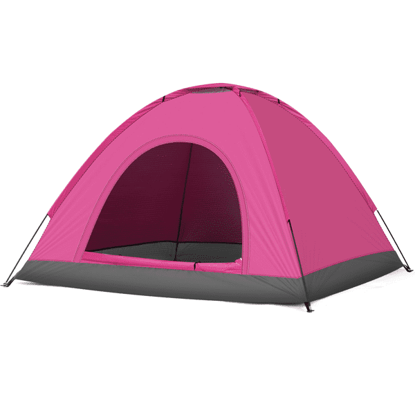 Cotinse 3-4 Person Tent for Camping, Instant Pop Up Camping Tent with Screen Porch, Family Tent for Outdoor/Hiking/Traveling, with Tote Bag, Camp Dome,Pink