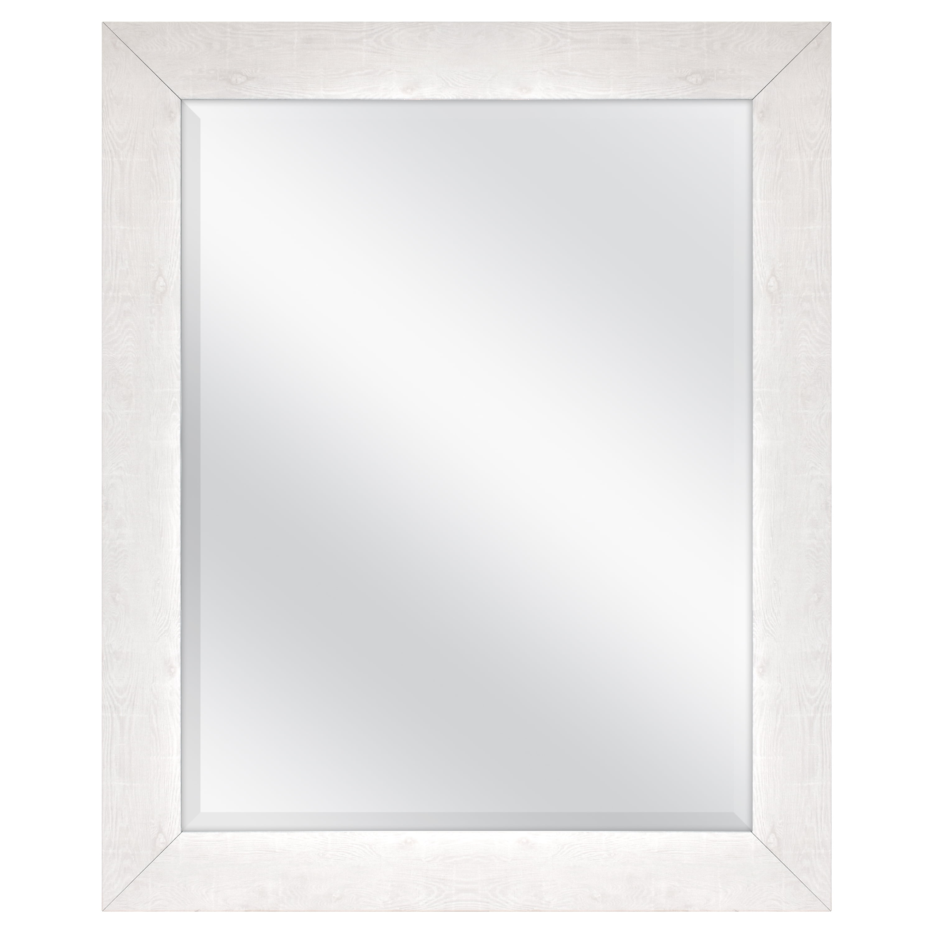 Mainstays Classic Beveled Wall Mirror 27 X 33 White Com Mainstays Classic Beveled Wall Mirror, How To Hang Mainstays Beveled Mirror