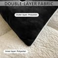 thumbnail image 3 of WOOW DEPOT Sherpa Fleece Twin Comforter Reversible, 1 PCS, Heavy 5.5lbs Quilted Bedding Warm Cozy Machine Washable, Black, 3 of 8