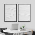thumbnail image 3 of IDEA4WALL Framed Canvas Print Wall Art Set Abstract Expressionist Subtle Elegance and Soft Contours Illustration Modern White Digital Art Wall Decor Minimal for Home Decor - Black 24"x36"x2, 3 of 5