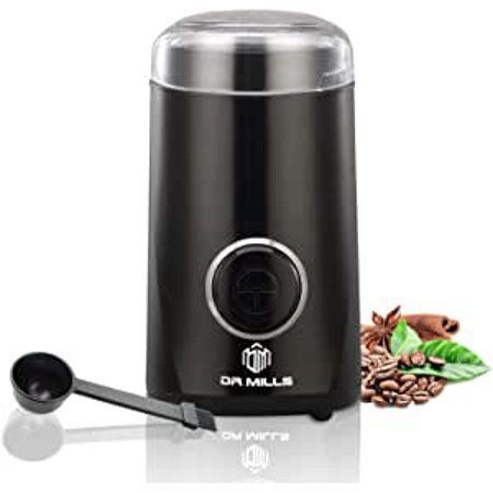 DR MILLS DM-7445 Electrical Dried Spice And Espresso Grinder, Blade & Cup Made With SUS304 Stianlees Metal