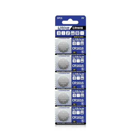 5pcs CR1616 Button Cell Batteries 3V DL1616/ECR1616 Coin Cell Battery for Watch, Remote Controls, Calculators and more