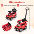 thumbnail image 3 of Gymax 3-In-1 Licensed Ford Stroller Sliding Walking Car w/Horn Sound LED Headlights Red, 3 of 10