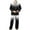 Black, variant on snilers Mens Pajamas Set Fashion Casual Gradient Lounge Set Button Front Long Sleeve Shirts and Sweatpants Two Piece Set Sleepwear