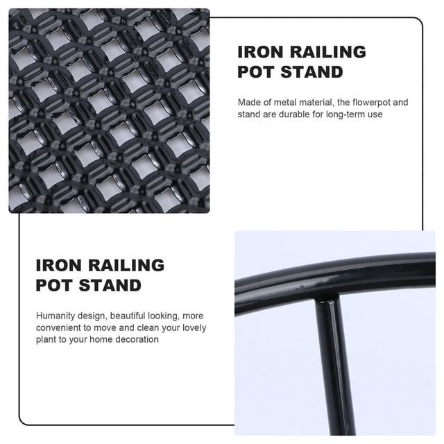 HLONK Holder Planter Railing Balcony Hangingflower Pot Metal Stand Pots Fence Flowerpot Planters Over Potted Rail Deck Rack