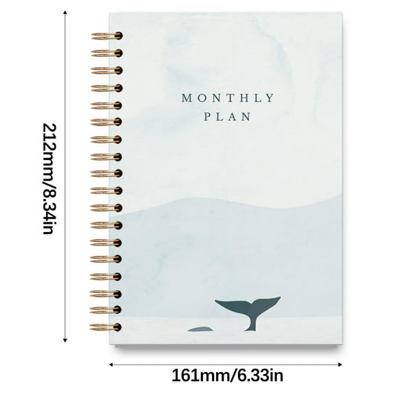 Birdeem Plan Book en Français,-Livre de Planification de Bobine avec des Pages Séparées, Carnet de Plan Mensuel Créatif