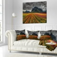 thumbnail image 2 of Designart Beautiful Colored Tulips Panorama - Landscape Printed Throw Pillow - 16x16, 2 of 4