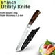 thumbnail image 2 of Cuchillo de Cocina Chef Japonés, Acero Inoxidable Alemán, Cuchilla de Punta Completa, Ultra Afilado con Mango Ergonómico para Cortar, Rebanar Carne y Verduras, Patrón Martillado Irregular, 2 of 5