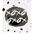 thumbnail image 3 of Ambesonne Xo Shower Curtain, Formless Ink Drops Kiss Hug, 69"Wx75"L, Charcoal Grey Black, 3 of 3