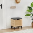 thumbnail image 2 of Ourlova Shoe Storage Bench, Entryway Bench with Sorage Box, 2 in 1 Shoe Bench Set, Metal and Wood Shoe Rack Organizer Shelf with Cushion for Entryway, Bedroom, Hallway, 2 of 6