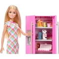 thumbnail image 4 of Barbie Doll & Kitchen Playset with Refrigerator & 10 Accessories Including Food Pieces, Plus Sticker Sheet, 4 of 5