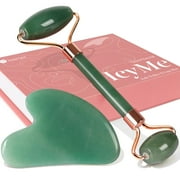 BAIMEI Jade Roller & Gua Sha Set Face Roller and Gua Sha Facial Tools for Skin Care Routine and Puffiness, Self Care Gift for Men Women - Green Aventurine