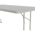 thumbnail image 4 of UrbanPro 36"W x 72"D Contemporary Metal & Wood Folding Table in Gray Granite, 4 of 8