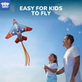 thumbnail image 3 of Avión Kite TOY Life Fighter para niños de 4 a 8 años con cuerda de 90 m, 3 of 8
