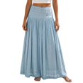 thumbnail image 3 of CAIXIA Flowy Skirts for Women Boho Casual Floral Soft & Lightweigh Women's Chiffon Elastic Waist Pleated Flared Maxi Skirts, 3 of 6