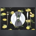 thumbnail image 4 of Fresh Watercolor Lemon Placemats Set of 6 Fabric Placemats Square Placemat for Kitchen Table Heat Resistant, Easy to Clean Table Placemats 12x18 Inch, 4 of 6