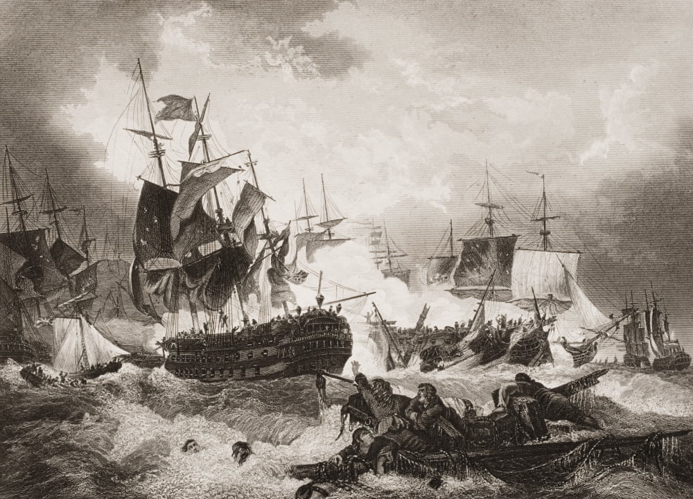 Admiral Duncans Victory Over The Dutch Fleet In The North Sea October 11Th 1797 Engraved By J Rogers From Englands Battles By Sea And Land By Lieut Col Williams The London Printing And Publishing Comp