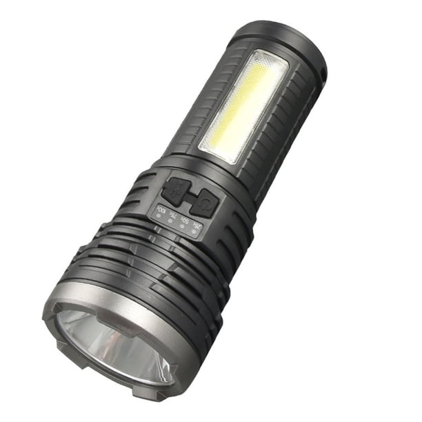 Inteprter Linterna de aleación de aluminio, portátil, alimentada por batería, 4 velocidades, ajustable, IP44, resistente al agua, a prueba de polvo, Iluminación y accesorios Inteprter HA074369-00
