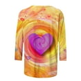 thumbnail image 5 of QTOCIO 3/4 Hauts à Manches pour Femmes, Hauts d'Été à Manches 3/4 pour Femmes, T-Shirts de Mode Décontractés Col Rond Manches 3/4 T-Shirt Ample Blouses pour Dames, 5 of 5