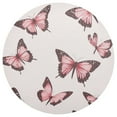 thumbnail image 5 of Round Grid Placemat ,One Sizex1, Round Placemat, PVC Plate Mat，15.4 Inch Non-Slip and Heat Resistant, Table Placemat, Dining Room Placemat Pretty Pink Cute Butterfly, 5 of 7