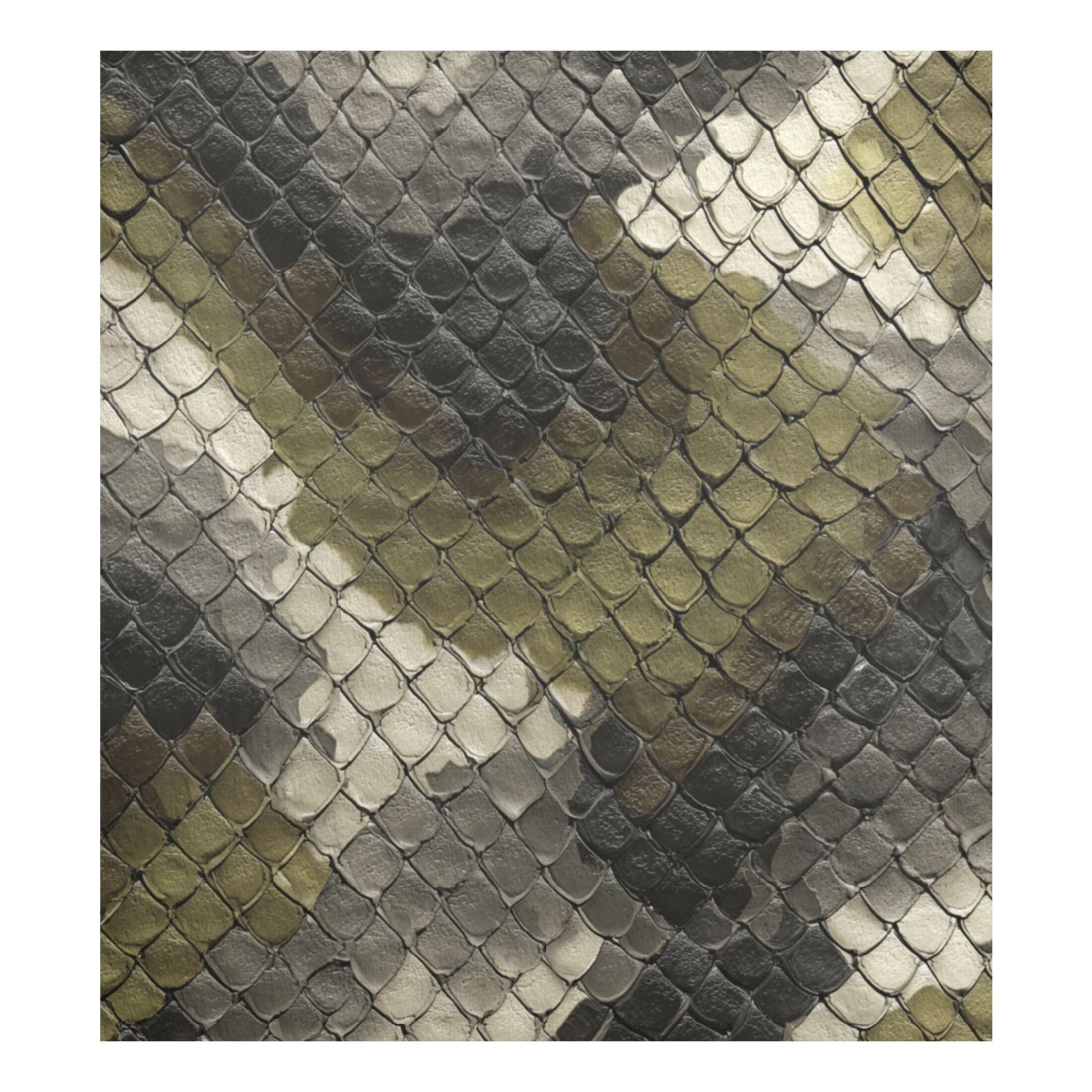 Dishwasher Magnetic Refrigerator Magnet Cover Sticker Home Decorative 23"x26" Greenish-brown Snake Skin Print Pattern