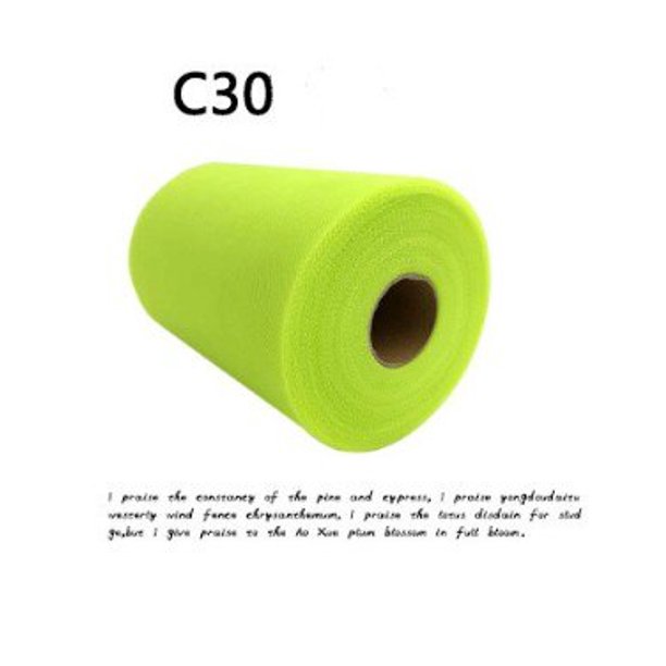 Tela de organza para eventos, rollo de tul, ideal para decoración de bodas, tutu, baby shower, fiestas de compromiso y boda, color blanco, 100 yardas, 15cm