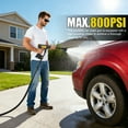thumbnail image 3 of Paddsun Cordless Pressure Washer,  870PSI 21V Portable Pressure Washer 6-in-1 Nozzle Handheld Car Washer Power Cleaner for Car Patio Floor, 3 of 11